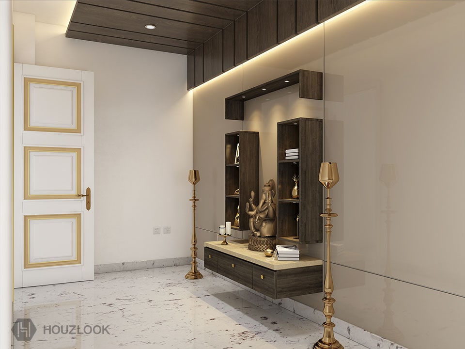 Wall mounted shop pooja unit